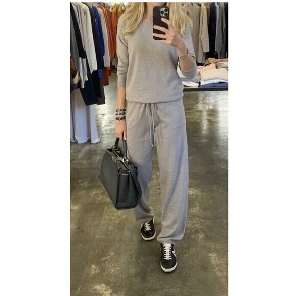 MALO Sz S Small Oatmeal 100% Cashmere Sweater Knit Tuta Jumpsuit NWT - Picture 14 of 14